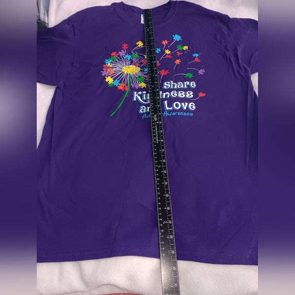 Autism Awareness Share Kindness and Love Gildan Heavy Cotton T-Shirt - Picture 5 of 7